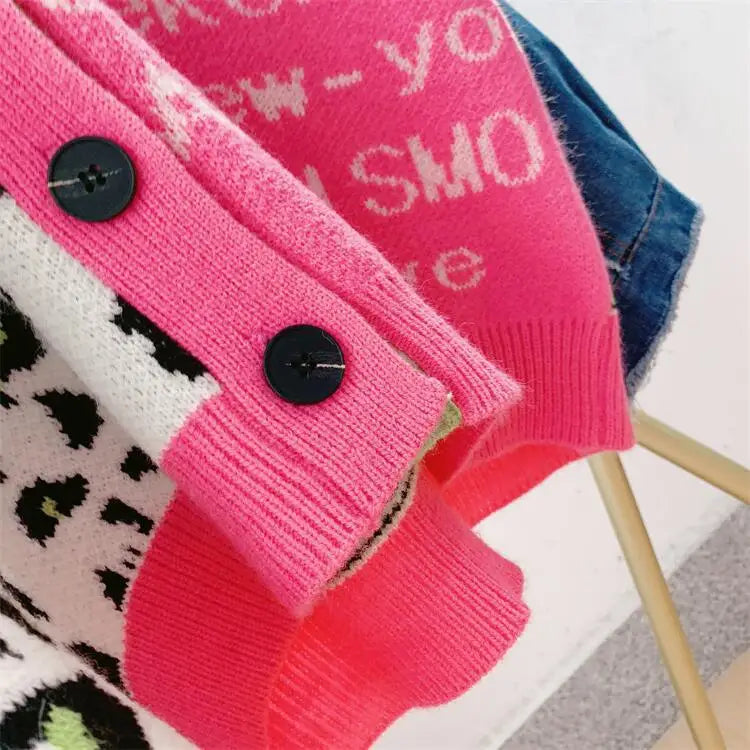 Long Sleeve Letter Print Casual Hipster Wild Streetwear Elastic Cardigan