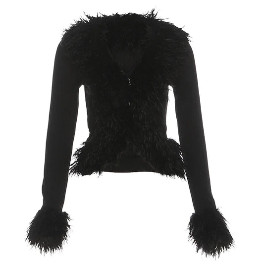 Furry Patchwork Sweater